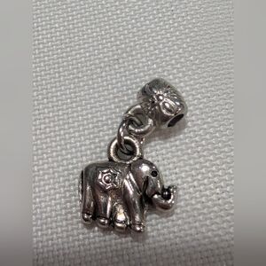 Elephant Dangle Charm Necklace Accent